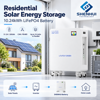 Batterie de stockage d'énergie LiFePO4 extensible 51,2 V 200 Ah, batterie au lithium prenant en charge jusqu'à 16 unités en parallèle