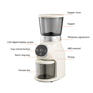 Produit phare : Moulin à café conique SCG beige pour expresso, réglable, prix usine, Black Friday - Product Image 4