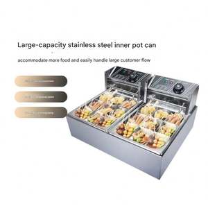 เครื่องทำโอเด้งไฟฟ้าเชิงพาณิชย์แบบตั้งโต๊ะ ทำจากสแตนเลส พร้อมหม้อต้มไส้กรอก คันโตะ หม้อต้มพาสต้า และหม้อต้มเกี๊ยว - Product Image 3