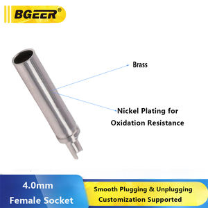 4.0mmメスソケットバナナ銅ポスト純銅ニッケルメッキオス-メスバットコネクタ接地ポストアクセサリー - Product Image 2