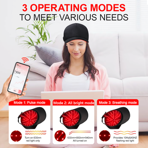 2025 Hot Sell Tragbare Shenzhen Idea Medical Grade Haarausfall behandlungs maschine von Wireless 850 660nm LEDs Rotlicht-Therapie kappe - Product Image 6