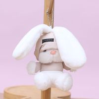 Pendentif lapin à longues oreilles, célébrité d'Internet, adorable petit lapin en peluche, jouet, poupée, décoration à suspendre pour sac, pendentif en tissu