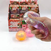 Balle Squishy de Noël en Maltose TPR Scintillante Extensible Jouet Anti-Stress Sensoriel pour Adolescents et Adultes 14+ – Coffret Cadeau