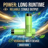 Batterie lithium-ion rechargeable cylindrique BSY NCR18650GA 3.7V 3500mAh 10A à décharge rapide pour vélos électriques, lampes de poche et outils électriques