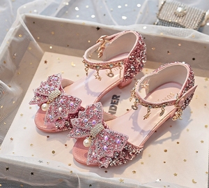 Nuove <span class=keywords><strong>Scarpe</strong></span> <span class=keywords><strong>da</strong></span> Principessa <span class=keywords><strong>con</strong></span> Tacco Alto e Cristalli per Bambine, Sandali per Esibizioni Scolastiche per Bambini di Media e Grande Taglia, <span class=keywords><strong>Scarpe</strong></span> <span class=keywords><strong>da</strong></span> Ragazza - Product Image 5