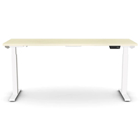 Bureau d'ordinateur électrique à deux moteurs Cadre de bureau assis-debout autonome avec commande pour bureau à domicile Personne de grande taille