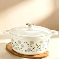 Ensemble de casseroles et de poêles en émail de qualité supérieure, durables, anti-rouille, avec logo personnalisé