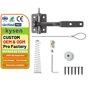 Skysen Hot Bán thép có thể điều chỉnh mùa xuân tự đóng hàng rào phụ kiện <span class=keywords><strong>PVC</strong></span> gỗ trọng lực hàng rào cổng <span class=keywords><strong>Latch</strong></span> - Product Image 1