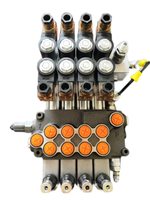 Vanne hydraulique électro-proporcionnelle multi-voies à 4 bobines RUNGONG en fonte pour chargeuses, dépanneuses et plateformes de travail aérien