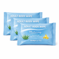 Lingettes corporelles extra épaisses pour adultes, lingettes humides jetables en tissu, nettoyage sans rinçage, lingettes de bain