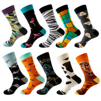 Xianghui vente en gros pas cher Crew Type mode qualité coton nouveauté nourriture motif animal drôle chaussettes pour hommes