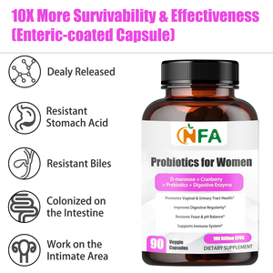 Private Label Probiotics for Women Capsule D-mannose Cranberry Prebiotics Digestive Enzyme Promote Vaginal Urinary Tract Health - Product Image 3