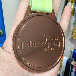 Medaglie personalizzate in lega di zinco in metallo con Logo personalizzato evento atletico Badminton medaglia sportiva con nastro - Product Image 5