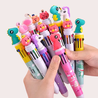 Stylo Bille Rétractable Multicolore 10 Couleurs en 1, Pointe 0,5 mm, Idéal Noël, Bureau & École - Vente en Gros