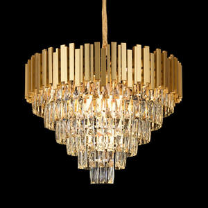 Decoration Gold <b>Crystal</b> <b>Chandelier</b> Luxury Lustre Designers Lamp Led Fancy Pendant <b>Lights</b> for Home - Product Image 5