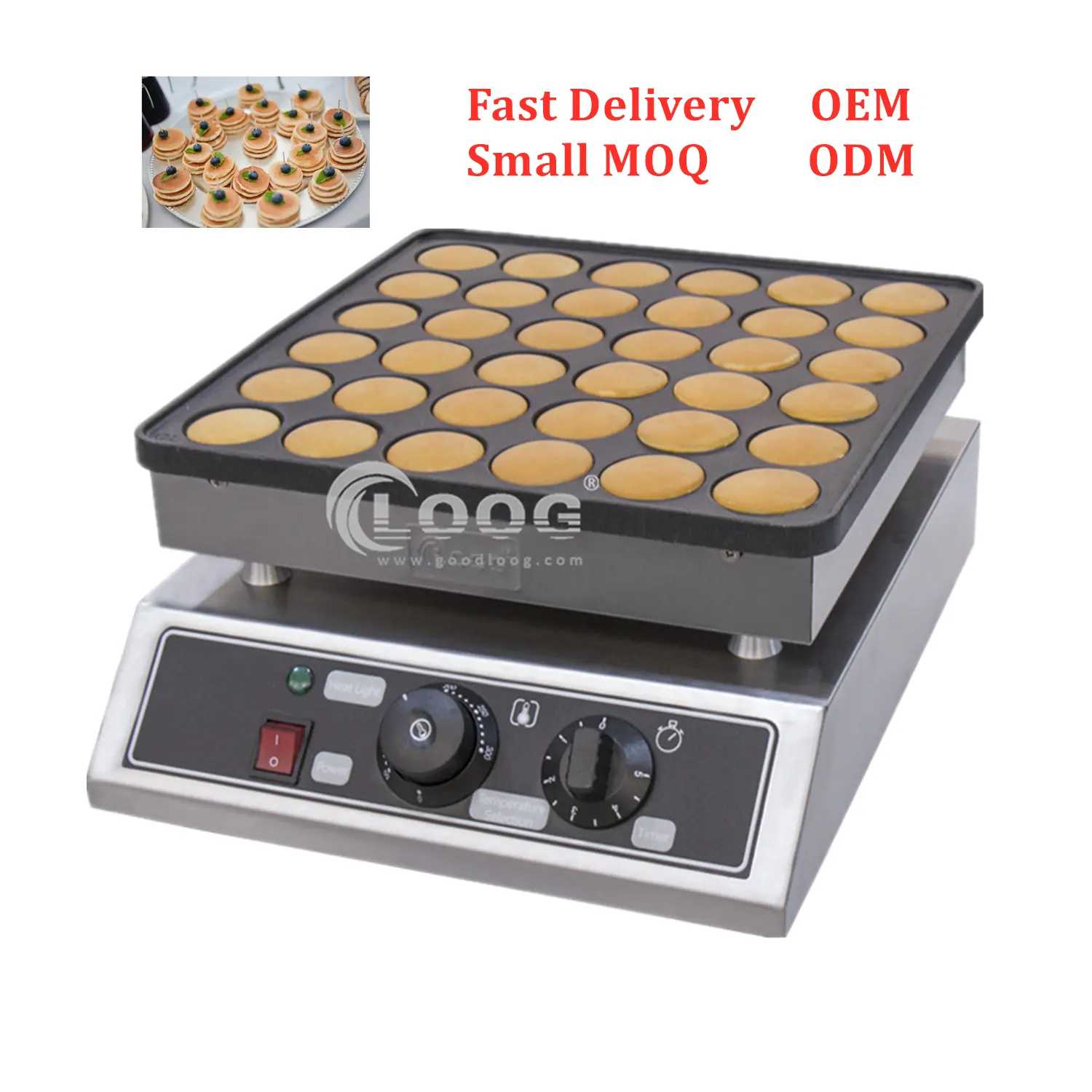 Anti-aanbak Poffertjes Grill Maker Fabriek Beste Wafel Making Elektrische Commerciële Mini Nederlandse Pannenkoek Machine Voor Muffin Restaurant