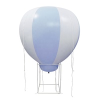 Kit de Décoration de Fête Ballons Jaunes Décoration de Ballon à Air Chaud avec Support Publicité d'Événement Ballon Gonflable en PVC pour Accrocher