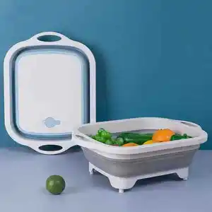 Küche Faltbare Schneiden Bord Tragbare Gemüse, Obst Schneiden Bord Ablassen Gemüse Waschbecken Bequem Waschbecken