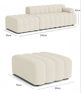 Divano Modulare a L in Tessuto di Alta Qualità, Best Seller, Arredamento per <span class=keywords><strong>Interni</strong></span> con Imbottitura in Spugna per Ville - Product Image 4