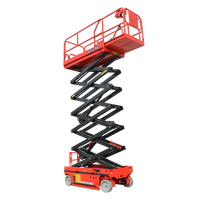 Plateforme élévatrice à ciseaux autopropulsée sur roues de 320 kg et 12 mètres pour travaux en hauteur