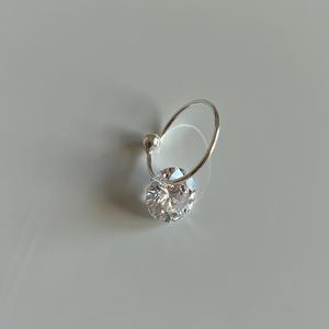 Pendientes de Aro de Plata de Ley S925 con Diamante Blanco, Diseño de Fuegos Artificiales, Estilo Coreano, Diseño de Nicho, Pendientes de Aro Simples y Modernos - Product Image 4