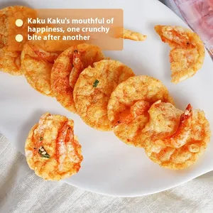 Ben Gong E Le Baked <span class=keywords><strong>Sakura</strong></span> Shrimp Rice Crisps, Snacks de céréales salés, Crackers de riz aux crevettes, Biscuits semi-mous, Cuisine chinoise asiatique, Sachet - Product Image 3