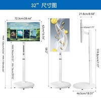 Soporte de TV Universal para Esquina con Base Giratoria para Pantallas Planas LED LCD Plasma de 32 Pulgadas, con Altura Ajustable
