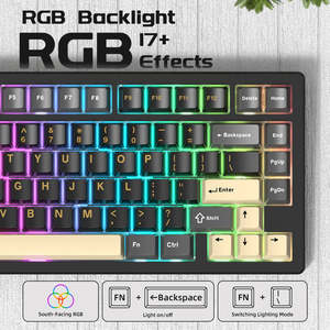 Nuevo Teclado Mecánico para Juegos ATTACK SHARK <span class=keywords><strong>X75</strong></span>-QMK Tri-Mode - Carcasa de Aleación de Aluminio CNC, Iluminación RGB Personalizable, Montaje Gasket - Product Image 3