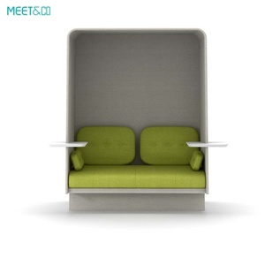 Office Working Studio Meeting Pod With Bookshelf and <b>Pad</b> Sectional Sofa Set for Living Room or Bedroom - Product Image 3
