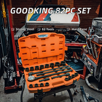 GOODKING 82 pièces, ensemble d'outils à main multifonction de haute qualité, vente chaude, kit de réparation automobile et domestique, vente directe d'usine TOP 18201 Chrome