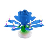 Vente en gros Joyeux Anniversaire Bougie d'art Pétard en forme de fleur avec musique Bloom pour les célébrations de fête d'anniversaire
