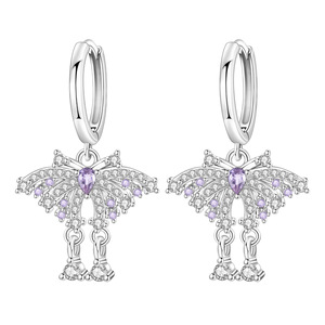 Pendientes de mariposa morados, diseño original y exclusivo, lujo discreto, pendientes de moda - Product Image 6