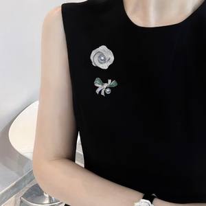 Broches de Moda Inspirados en el Agua de Mar, con Exquisito Nudo de Mariposa y Flor para el Pecho, Accesorios de Joyería de Tahití - Product Image 4