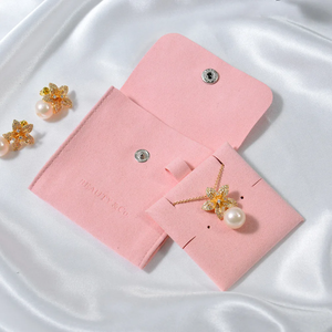 Luxury Elegant Velvet Jewelry Container Custom Logo Packaging Bags for Earrings Rings for <b>Gift</b> <b>Envelope</b> Pouches - Product Image 2