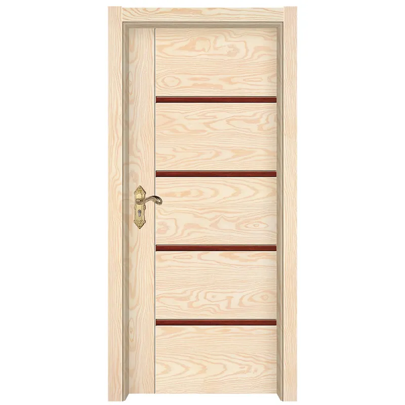 Single wooden top quality interior room design wood entrance door skin wooden