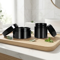 Vente en gros de pots cosmétiques noirs en verre de 1 à 18 oz, résistants aux UV, avec bouchon de sécurité pour enfants, pour concentrés