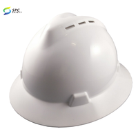 Casco de Seguridad Estilo MSA ANSI, Protección para la Cabeza, ABS, Ala Completa, para Construcción, Diseño de Fibra de Carbono con Transferencia de Agua