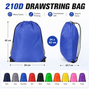 Bolsas de Compra Ecológicas con Cordón, Bolsa Impermeable 210D con Cordón, Mochila Deportiva con Logotipo Personalizado - Product Image 2