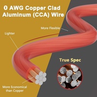 Câble d'alimentation audio pour voiture en cuivre OFC haute tension 300V, calibre épais 0/1/2 AWG, avec isolation en PVC pour amplificateurs et systèmes de subwoofers automobiles