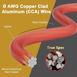 Câble d'alimentation audio pour voiture en cuivre OFC haute tension 300V, calibre épais 0/1/2 AWG, avec isolation en PVC pour amplificateurs et systèmes de subwoofers automobiles - Product Image 5