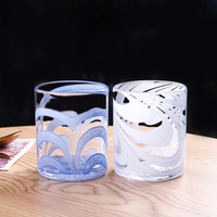 Support de bougie cylindrique en verre fait main, écologique et résistant à la chaleur, avec impression sérigraphique, faible MOQ pour Noël et la maison (vente en gros)