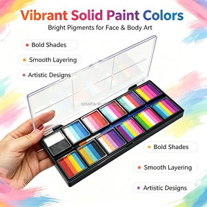Kit de <span class=keywords><strong>peinture</strong></span> corporelle et visage professionnelle pour enfants, ensemble de <span class=keywords><strong>peinture</strong></span> artistique arc-en-ciel, <span class=keywords><strong>palette</strong></span> de <span class=keywords><strong>peinture</strong></span> pour le corps et le visage - Product Image 3