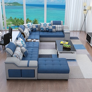 Buena calidad de lujo <span class=keywords><strong>Sofal</strong></span> en forma de conjunto de sofá de madera conjunto de diseños sofá de la sala de XXL - Product Image 1