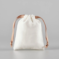 Sac à bijoux personnalisé avec logo, pochette en toile de coton, petit sac à cordon pour bijoux et montres, emballage cadeau