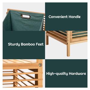 Panier à <span class=keywords><strong>linge</strong></span> mince tissé en bambou naturel Panier à <span class=keywords><strong>linge</strong></span> amovible en bois avec couvercle Panier à <span class=keywords><strong>linge</strong></span> en bambou - Product Image 3