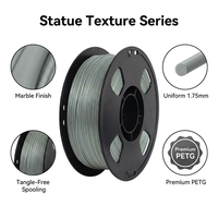 Filament PETG gris marbre industriel 1,75 mm 1 kg, effet granit, faible déformation, rouleau de plastique pour imprimante 3D FDM