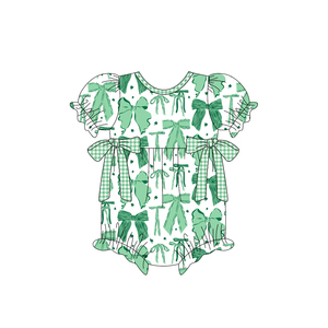 Preorder personalizzato OEM bambino manica corta per bambine primavera Easter St Patrick Day vacanze fiocchi di moda Boutique - Product Image 5