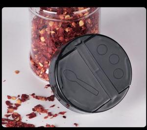 Couvercle de shaker à épices réglable 2 en 1 avec deux orifices de distribution pour le stockage des herbes et du poivre, récipient en plastique - Product Image 3