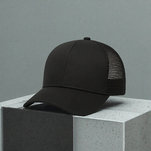 Gorra Trucker de Malla y Lona de 6 Paneles Estilo Hip Hop al por Mayor, con Logotipo Personalizado Bordado, Gorra Lisa para Hombre, Marca de Streetwear Personalizada - Product Image 3