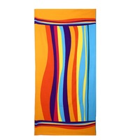 Custom Logo Summer Beach Towel-Super Absorbent Quick Dry Lightweight Microfiber Sand-Free for Swim Pool Travel